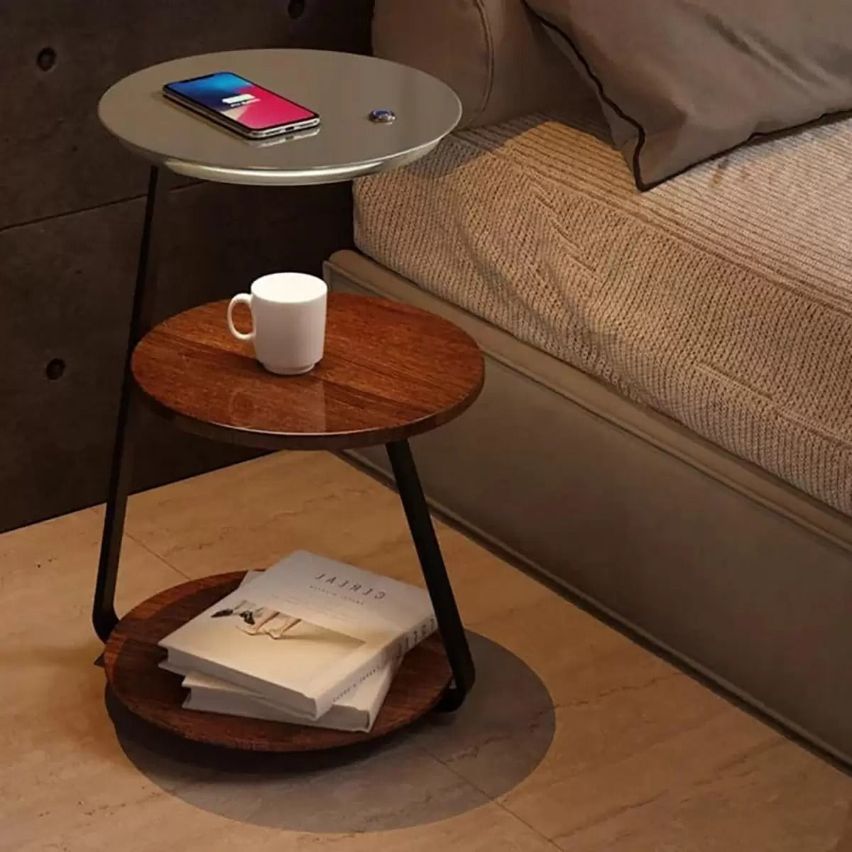 LÁMPARA CON MESA Y CARGADOR