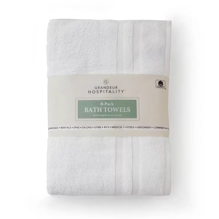 6 TOALLAS DE BAÑO GRANDEUR