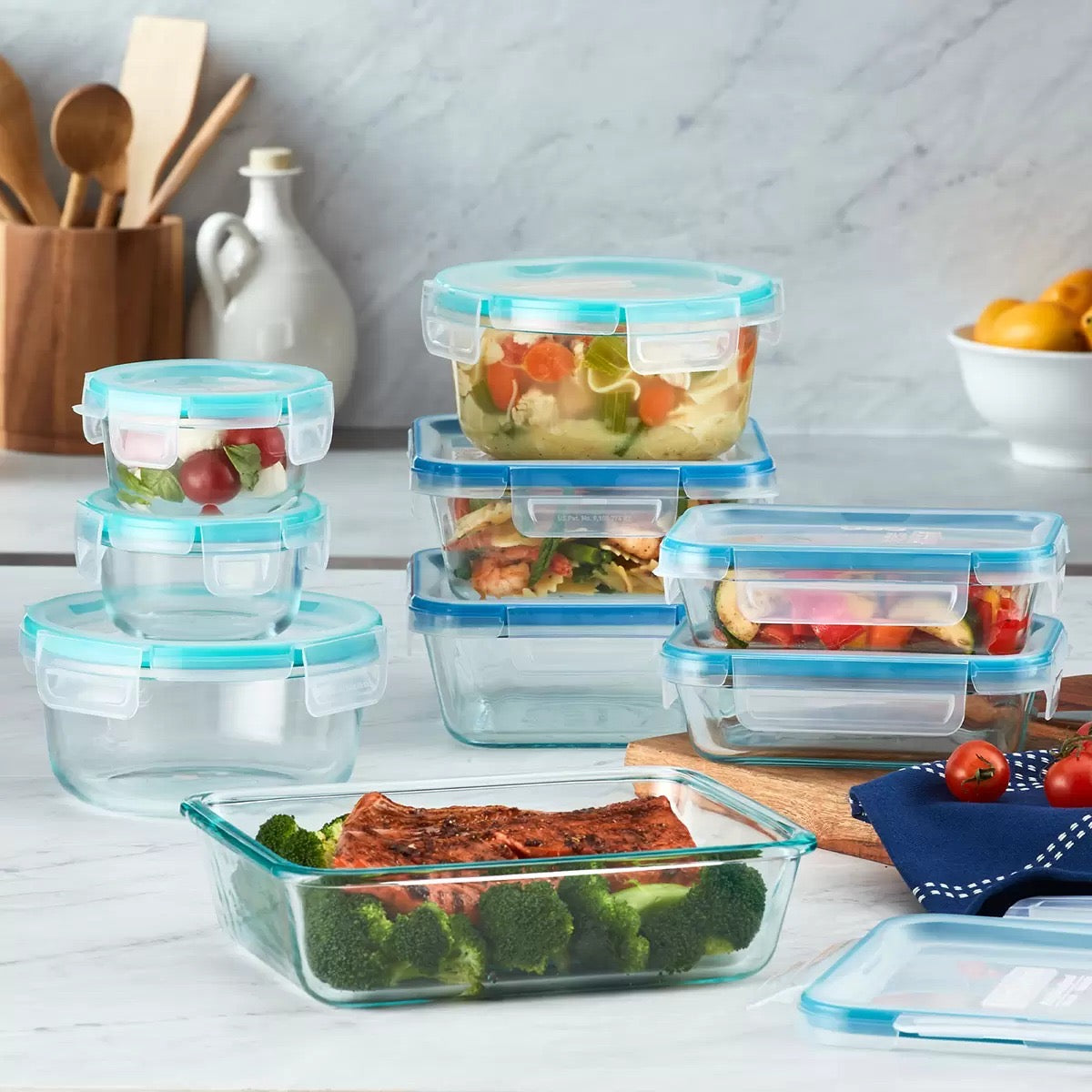 RECIPIENTES DE VIDRIO SNAPWARE PURE PYREX GLASS